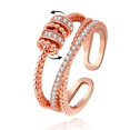 thumbnail image 1 of Fidget Jewelry Spinner Ring Open Ring Ring with Beads Fidget Ring To My Daughter for Women Anxiety Ring ROSE GOLD, 1 of 8
