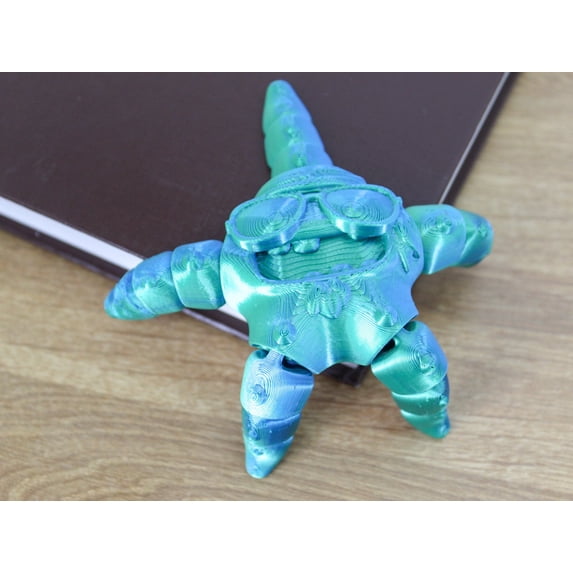 Fidget Jumbo STARFISH | Flexible Articulating 3d Printed Friendly Companion