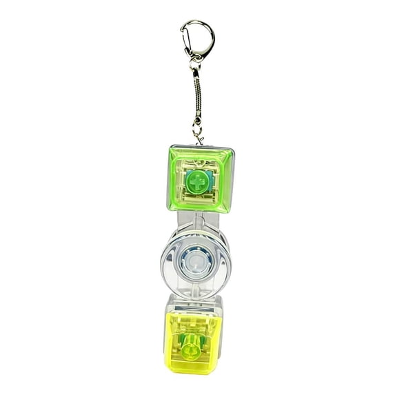 Fidget Button Key Chain Fidget Keyboard Keychain with Clickable Switches & Spinner, Stress ...