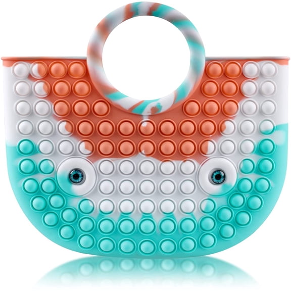 Fidget Popit Pushit Bubble Popper Silicone Handbag Toy Handbag Purse for Women and Girls