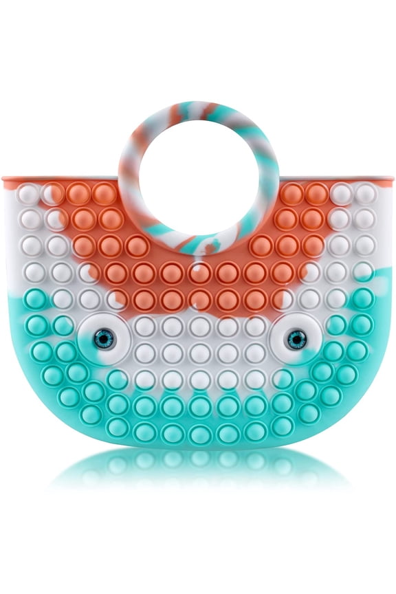 Fidget Popit Pushit Bubble Popper Silicone Handbag Toy Handbag Purse for Women and Girls