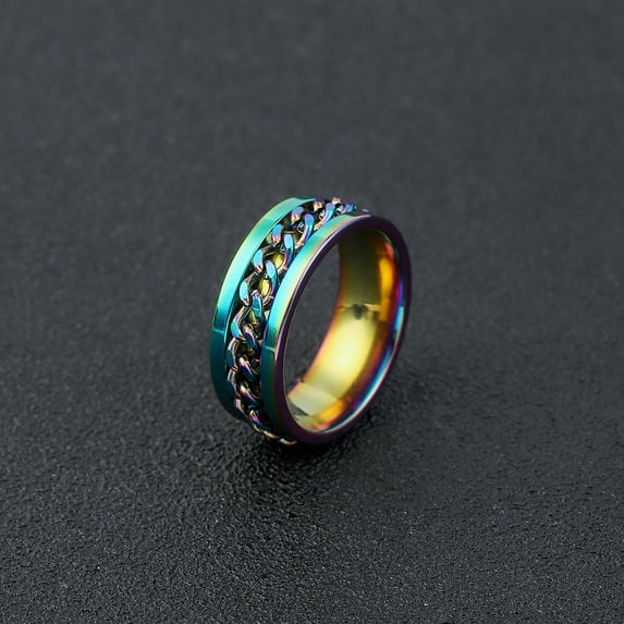 Fidget Ring Anniversary Gifts Anxiety Ring for Women and Men Couple Gifts Spinner Ring Stainless Steel Ring
