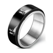 SWMMER LIKET Fidget Ring for Women and Men Anxiety Ring Anniversary Gifts Couples Gifts Double Layer Spinner Ring Stainless Steel Ring