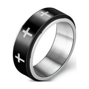 SWMMER LIKET Fidget Ring Anniversary Gifts Anxiety Ring for Women and Men Couple Gifts Spinner Ring Stainless Steel Ring