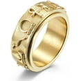 thumbnail image 1 of Fidget Rings Ankh Ring Stainless Steel Eye of Horus Rings Anubis Black/Silver/Gold Spinner Anxiety Ring Ancient Egyptian Symbol Protection Band Jewelry Gifts for Women Men, 1 of 7