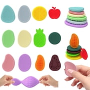 Fidget Sensory Worry Stones for Adults & Kids   12 Pack Textured Silicone Fidget Toys for Autism, ADHD, Anxiety Relief   Quiet Calming Toys for Classroom, Students, Small Prizes
