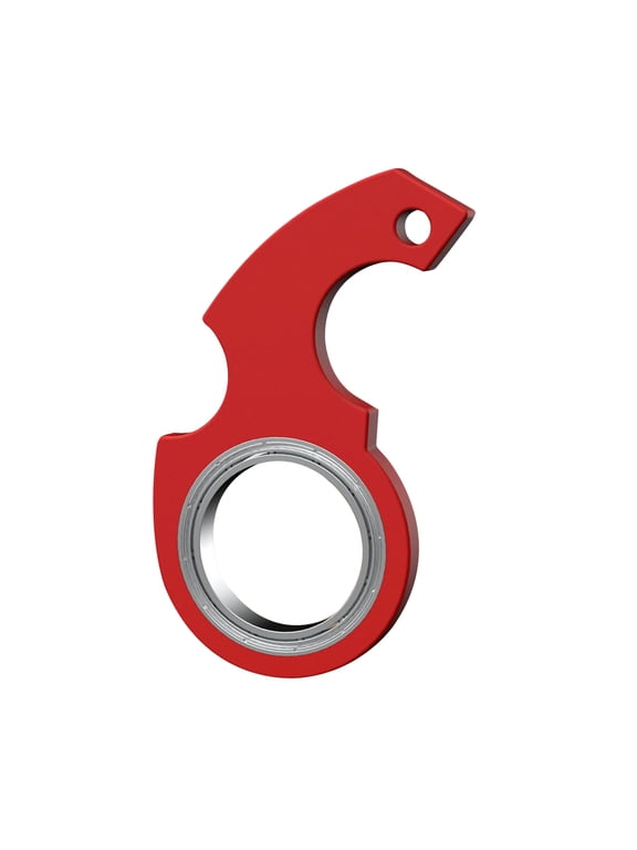 Fidget Spinner Keychain, Usupdd Stress Relief Toy Keychain Fidget Spinner One Finger Rotation, Portable Decompression Keychain for Anxiety Focus ADHD with Key Ring, Red