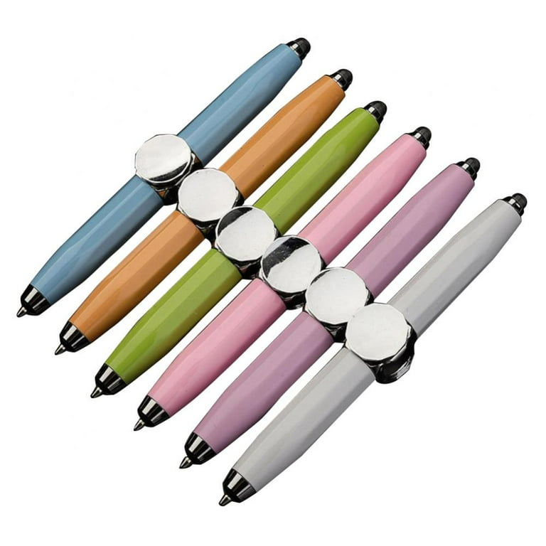Fidget Spinner Pen Fun Creative Multi-Function Led Rotate Decompression  Gyroscope Metal Ballpoint Pen Fashion Office School 