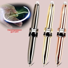 Fidget Spinner Pen with LED Light to Help ADHD Stress Reducer Thinking Ballpoint Pen Gift Pen Anti Stress Anxiety Infinity with Gift Box