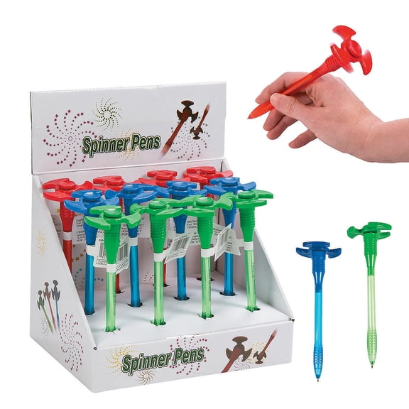 Fidget Spinner Pens - Party Favors - 12 Pieces