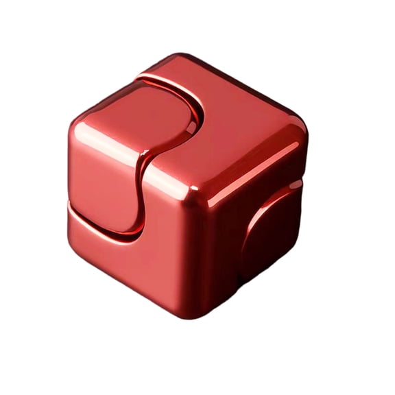 Fidget Spinner Rotating Magic Cube Puzzle Handheld Sensory Brain Teaser Concentration Enhancing Focus Device Red