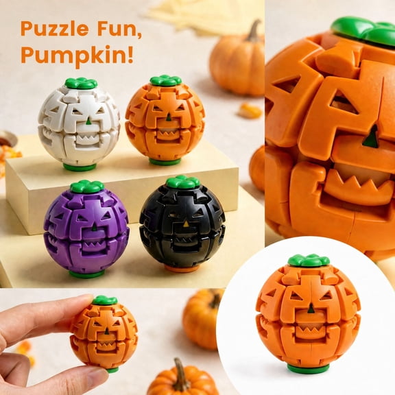 Fidget Spinners For Kids, Halloween Pumpkin Press And Light‑Up Ball, Spin Fidget Ball, Fun Light‑Up Spinning Top For Halloween Party Favors