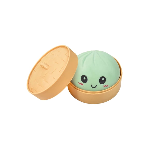 Fidget Squishy Toy, Rainbow Dumplings, Glitter Ducks, Cute Anxiety Relief Fidget Toy, Soft Squeeze Decompression Dough for Adults(Green,B)