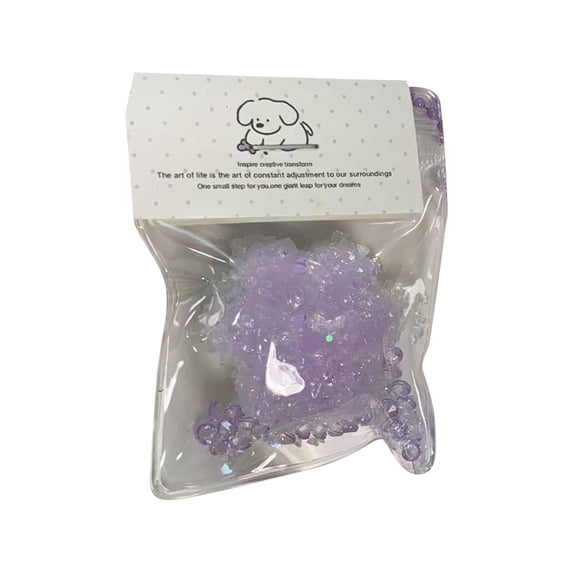 Fidget Squishy Toys,Portable Squeeze Vacuum Stress Shapeable Ball Toys,Shapeable Squishy Toys Stress Balls Stress Relief Sand Glutinous Balls,Purple-100