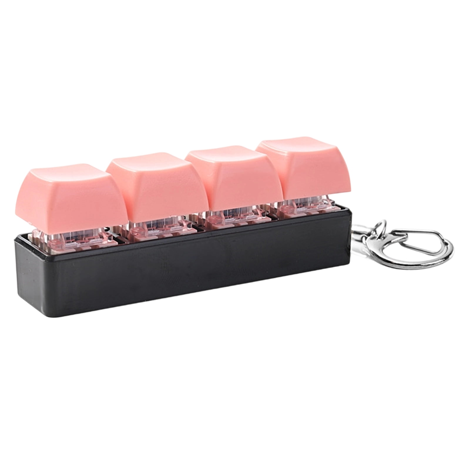 Fidgit Key Ring Fidget Toy, Keyboard Fidget, Keychain Fidget, Plastic, 3X1 In, Pink ...