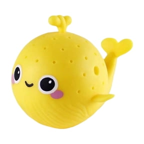 Fidget Toy Yellow Whale Water Spraying Squeeze Toy, Soft Silicone Sensory Play for Pool Bath Summer Fun, Stress Relief Water Absorbing Toy