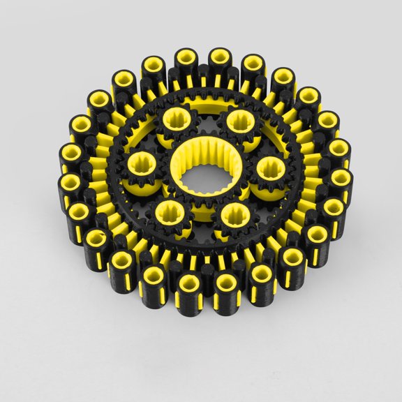 Fidget Toys 3D Printed Gear Decompression Set Adults, Articulated Mechanical Toys for Classroom Home Office Anxiety Relief, Perfect Birthday Gifts Party Favors(Yellow)