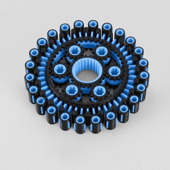 Fidget Toys 3D Printed Gear Decompression Set Adults, Articulated Mechanical Toys for Classroom Home Office Anxiety Relief, Perfect Birthday Gifts Party Favors(Blue)