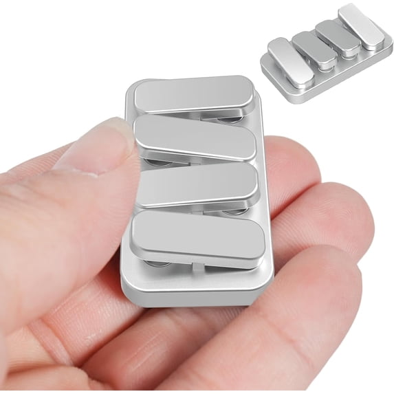 Fidget Toys Adults, EDC Metal Fidget Slider, Magnetic Haptic Fidget Clicker,Adult Fidget Toy for Anxiety ADHD, Cool Office Gadgets Gift for Dad Teens, Fidgets Toy for Men 2 Pack
