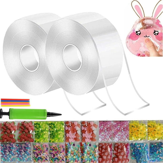 Fidget Toys Adults Fidget Toys Adults, Nano Tape Bubble Kit W/Inflator & 20 Filling | Diy Sensory Toys for Stress Relief, Make Your Own Squishy Bubble Popper Balloons C