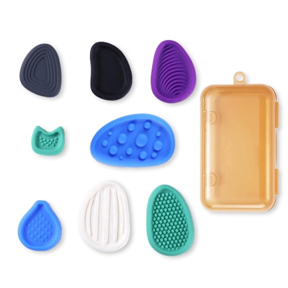 Fidget Toys Adults Sensory Stone: 6 Pack Textured Worry Stone for Autism Kids Calming Down - Fidget Stress Toys for Anxiety Relief - Small Students Prizes Fidget Toys