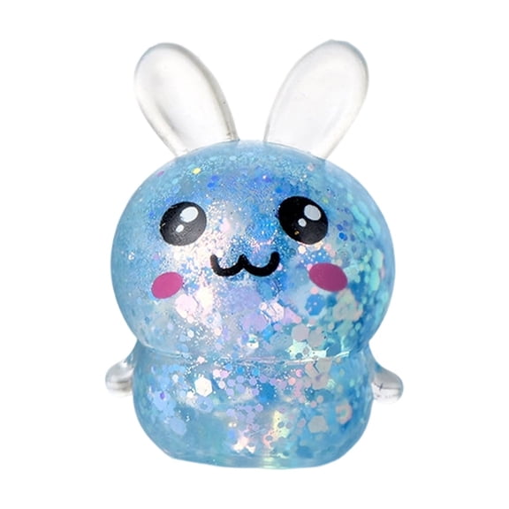 Fidget Toys Easter Bunny Maltose Squeezable Stress Relief Tool, Slow-Rise Easter Gifts for Focus and Sad Relief, Tactile Hand Exercise Accessory,Blue,1.77*2.7 inch.