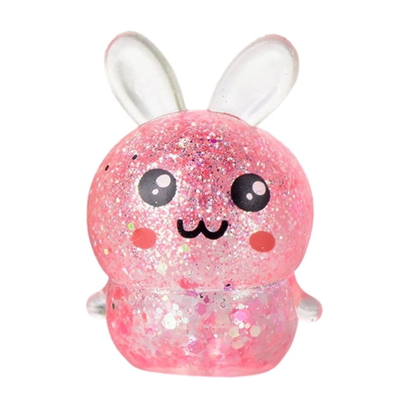 Fidget Toys Easter Bunny Maltose Squeezable Stress Relief Tool, Slow-Rise Easter Gifts for Focus and Sad Relief, Tactile Hand Exercise Accessory, Red,1.77*2.7 inch.