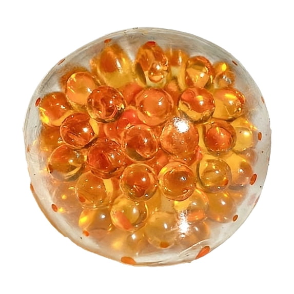 Fidget Toys Handmade Stress Relief Ball Squishy Toys for Anxiety, Maltose-Filled Sensory Squeeze Ball with Decorative Beads for Professional Focus, Multiple Styles, 1pc
