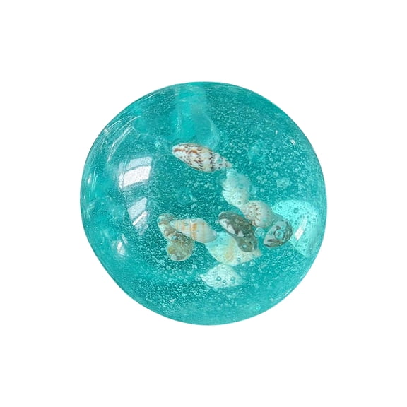 Fidget Toys Ocean Squish Relief Stress Ball, Clear Blue Sea Shell Squishy Toys for Anxiety Relief, Soft Sensory Squeeze Toy for Office and Home Desktop Decoration, 1pc