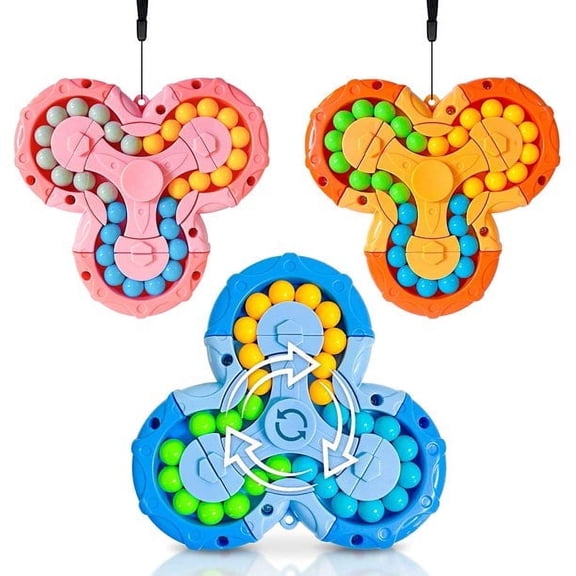 Fidget Toys - Pop Fidget Spinners - Puzzles for Adults, Sensory Toys for Autistic Children, Kids Toys Funny Gifts Stress Relief and Anxiety, Puzzle Games Rotating Magic Bean 3 pack