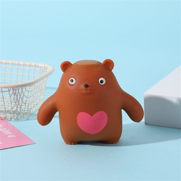 Fidget Toys Squishy Bear Shaped Stress Relief Gadget for Adults, Therapeutic Slow Rising Resilience Tool for Office Pressure and Anxiety, 1 Pack