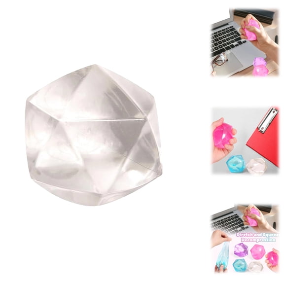 Fidget Toys Stress Balls , Ice Stress Cube-Diamond Malt Sugar Balls, Stress Relief Squeeze Balls Fidget Toys Bulk Party Favor Supplies