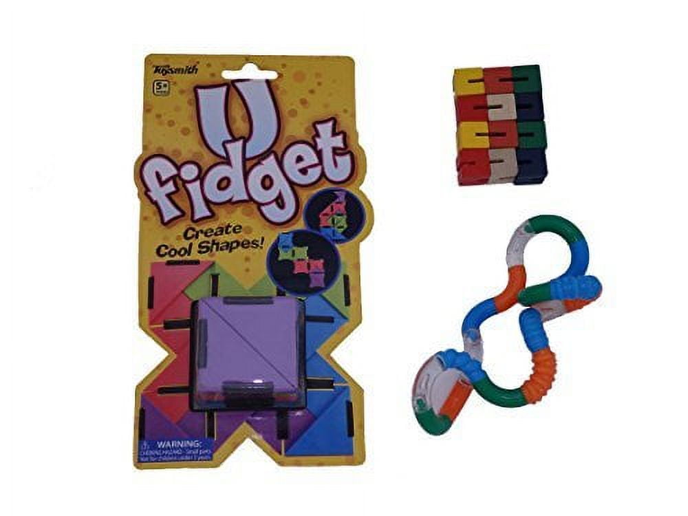 Fidget Toys - U Fidget Textured Tangle and Wooden Cube Puzzle