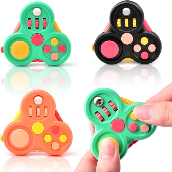 3 Pack Fidget Pad Controller, Handheld Sensory Stress Relief Toys for Adults & Teens, for Office, Work, and Travel