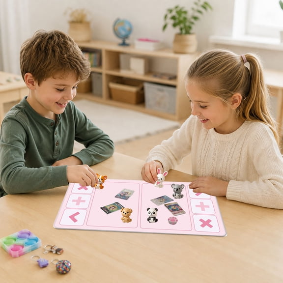 Fidget Trading Mat, Trading Board, Divided Zones for Swap, Rollable Fun Trading Playmat, Portable Fair Gaming Mat, Gaming Mouse Pad Gifts 60x30cm