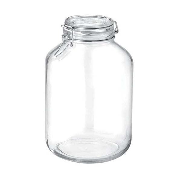 Fido 5L Glass Jar - 169oz Airtight Storage - Canning, Fermentation, Dry Food - Kitchen Organization - Made in Italy