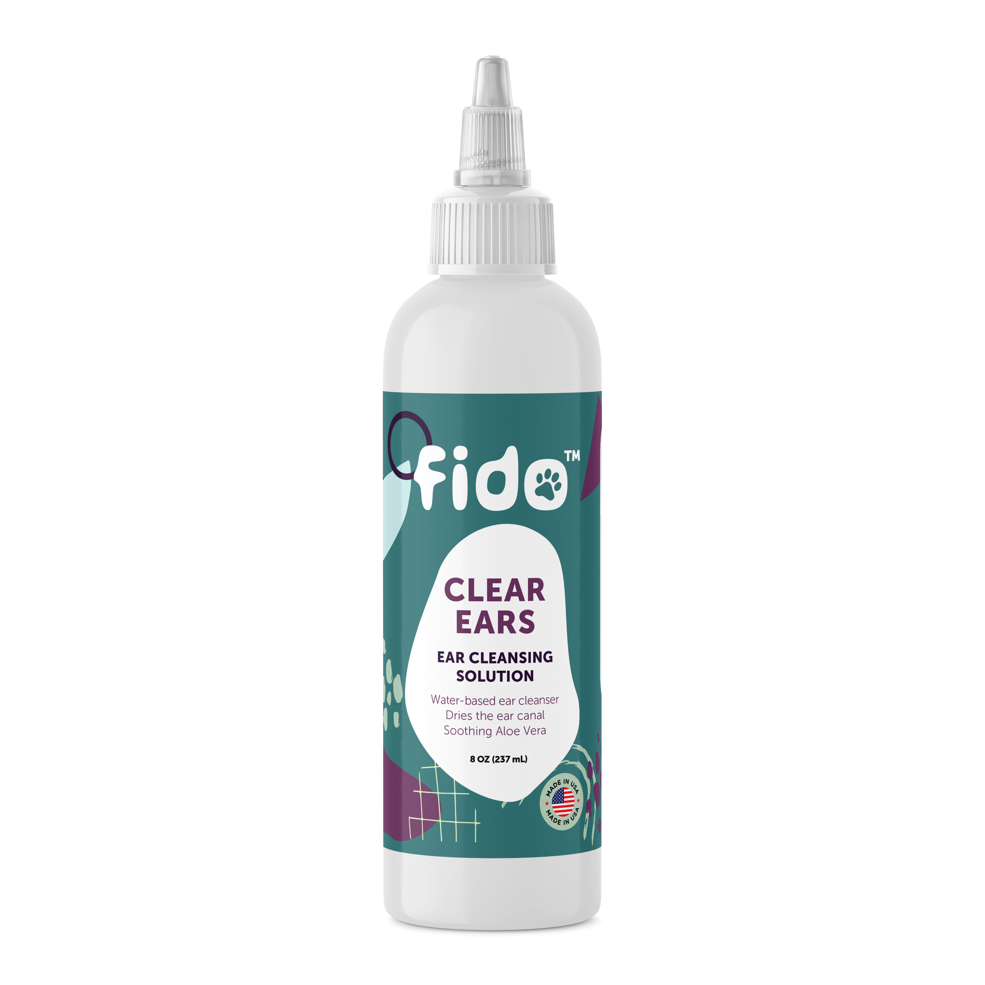 Fido Clear Ears Water Based Ear Cleanser for Dogs Soothing Aloe
