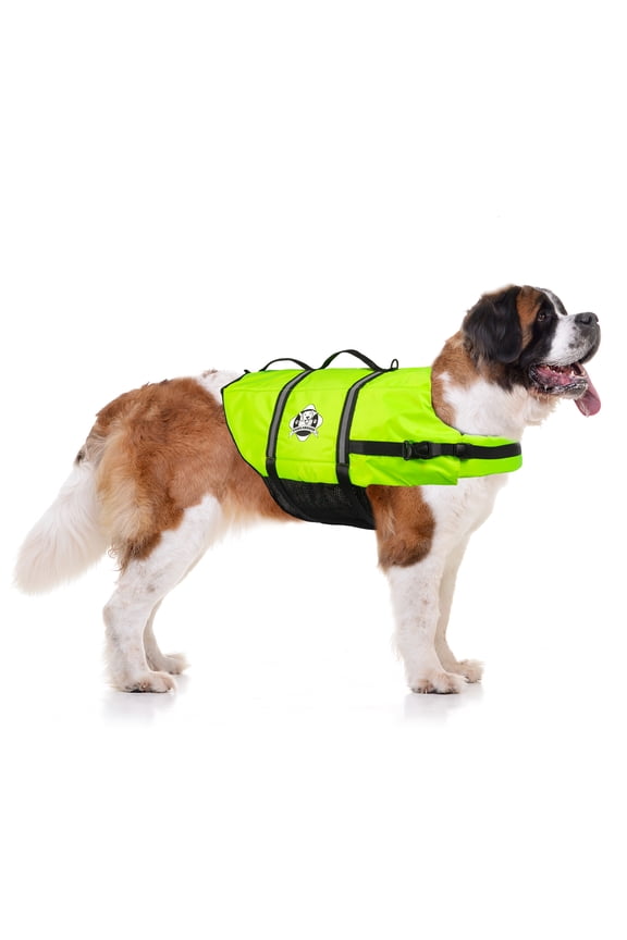 Fido Pet Products 1600 Xl - Safety Neon Yellow Nylon Dog Life Jacket