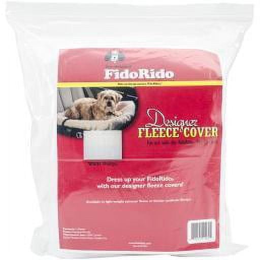 FidoRido Pet Products Designer Fleece Pet Seat Cover, White