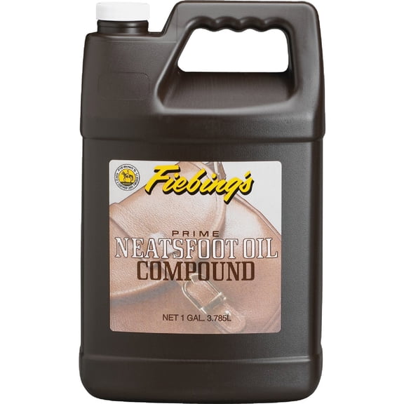 Fiebing's Brand Q Prime Neatsfoot Oil Compound - Waterproof Leather Dressing - 1 Gal, Brown Home & Garage Storage, Stackable Design
