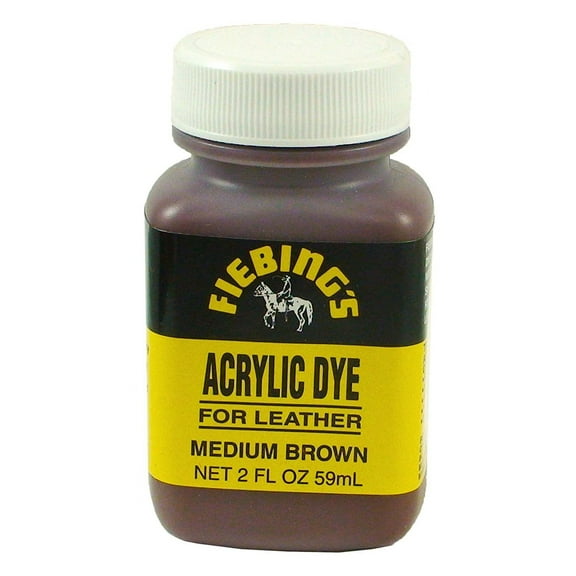 Fiebing'S Acrylic Leather Dye Smooth Leather Quick Dry 2 Ounce Medium Brown