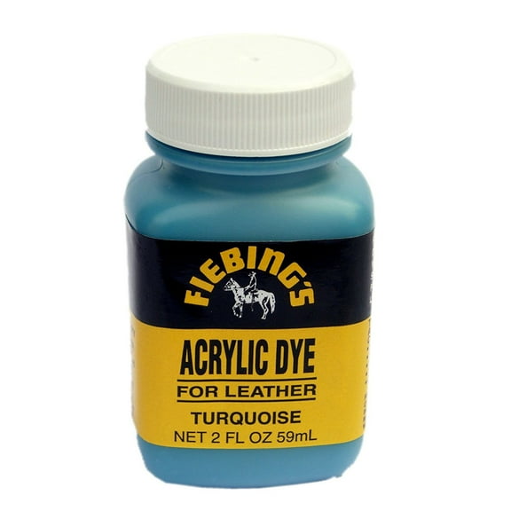 Fiebing'S Acrylic Leather Dye Smooth Leather Quick Dry 2 Ounce Turquoise