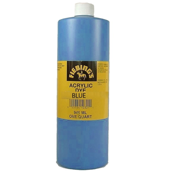 Fiebing'S Acrylic Leather Dye Smooth Leather Quick Dry 32 Ounce Blue