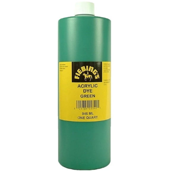 Fiebing'S Acrylic Leather Dye Smooth Leather Quick Dry 32 Ounce Green