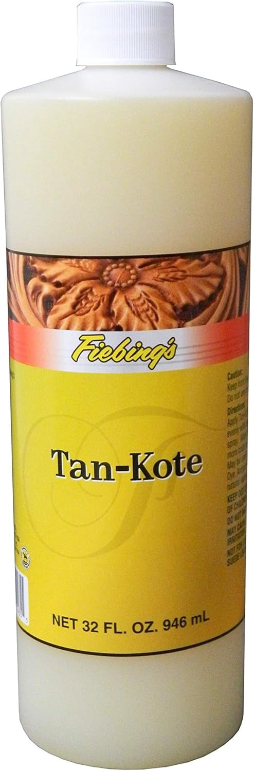 Fiebing's Tan Kote 32oz - Leather Protector, Finisher, Sealer - Resin Based top Finish for leathercraft