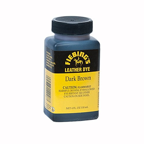 Fiebing's Leather Dye Alcohol Based Permanent Leather Dye 4 oz Dark Brown