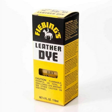 Fiebing's Leather Dye Permanent Applicator, Black, 4 oz