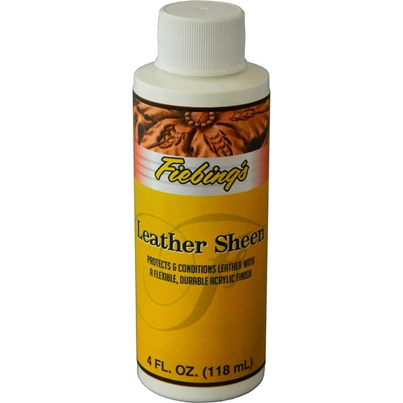 Fiebing's Leather Sheen Acrylic Finisher (4oz) - Acrylic Wax Top Finish to Condition Smooth Leather Boots, Furniture, Jacket, Belt - High Gloss, Flexible, Water Resistant, Durable Protective Finish