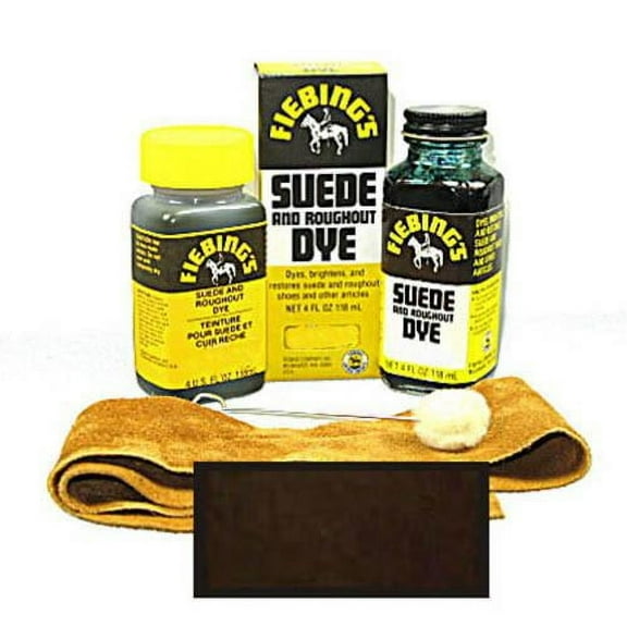 Fiebing's Leathercraft Suede Dye 4oz Bottles - Dark Brown