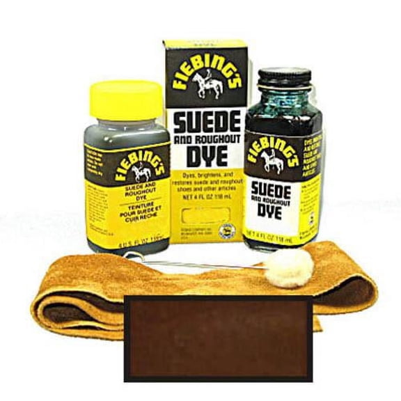 Fiebing's Leathercraft Suede Dye 4oz Bottles - Med. Brown